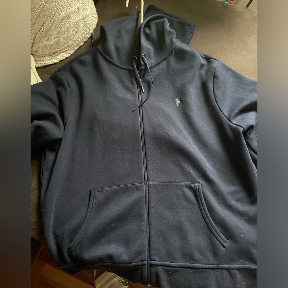 navy blue polo hoodie XXL
